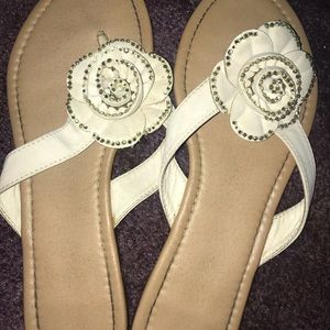 White/Silver Sandals